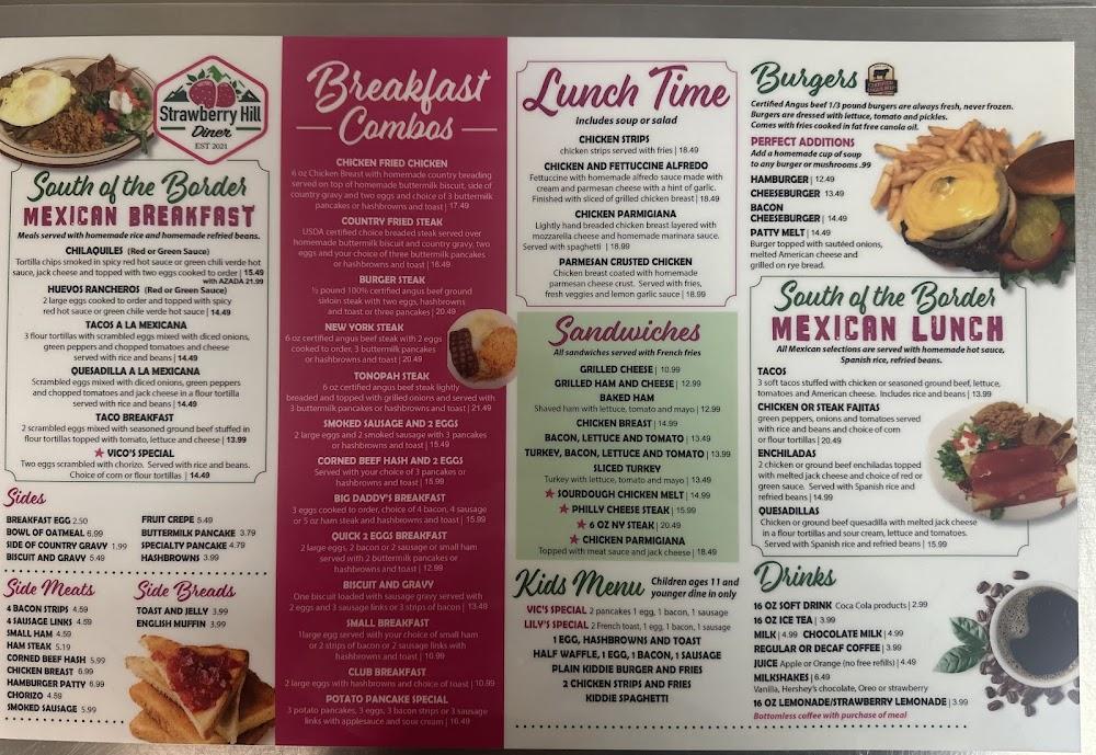 Strawberry Hill Diner Menu image 2